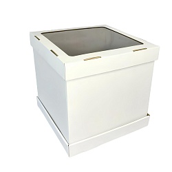 Коробка для торта 26 см*26 см*30 см с окном